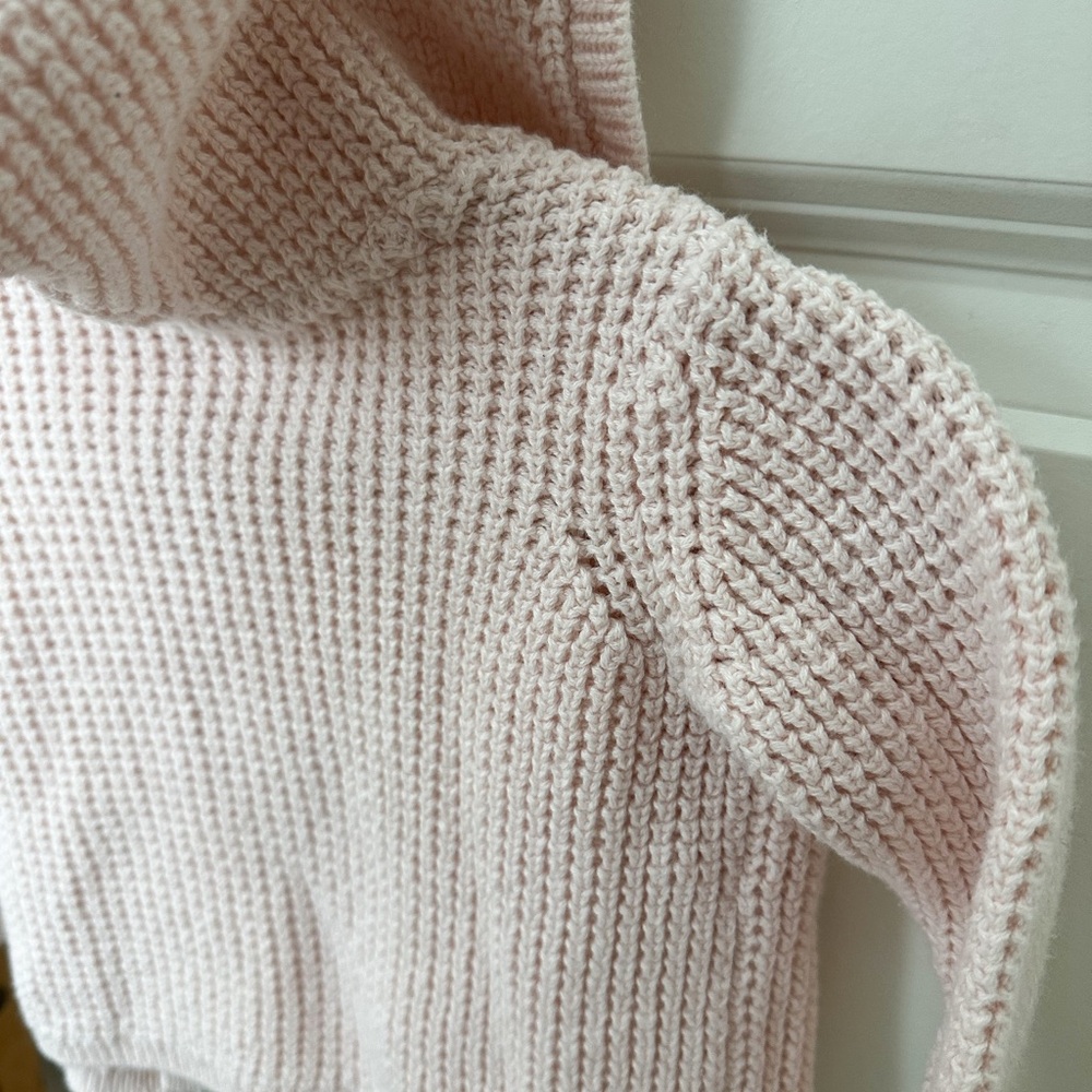 Light Pink Hooded Button Front Carter’s Baby Hooded Cardigan - 9 Months - Picture 5 of 5